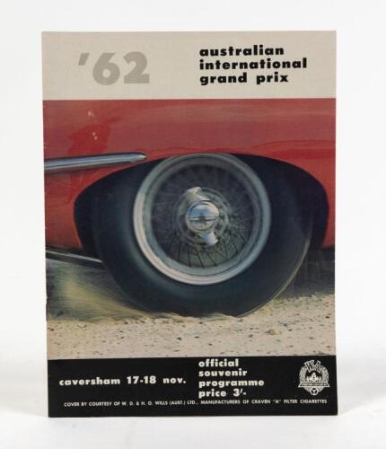 AUSTRALIAN GRAND PRIX: An original official Souvenir programme for the 1962 Australian Grand Prix at Caversham, Western Australia