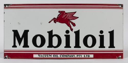 MOBILOIL: An original Mobiloil enamel sign