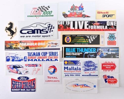 MOTOR SPORT STICKERS: A collection of unused motorsport stickers