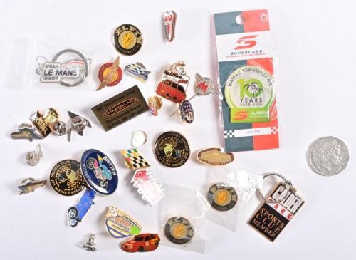 RACING PIN BADGES: A large collection of pin badges relating to a variety of races and clubs