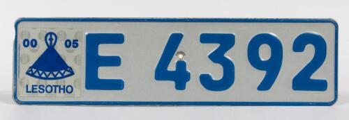NUMBER PLATES: Three various number plates including: F1 Fanzone Abu Dhabi, Gauteng and Lesotho.