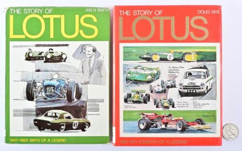 LOTUS: Two hardcover book relating to Lotus "The Story of Lotus" one by Doug Nye and one by Ian H Smith