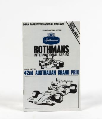 AUSTRALIAN GRAND PRIX: An original official programme for the 1977 Australian Grand Prix at Oran Park, New South Wales