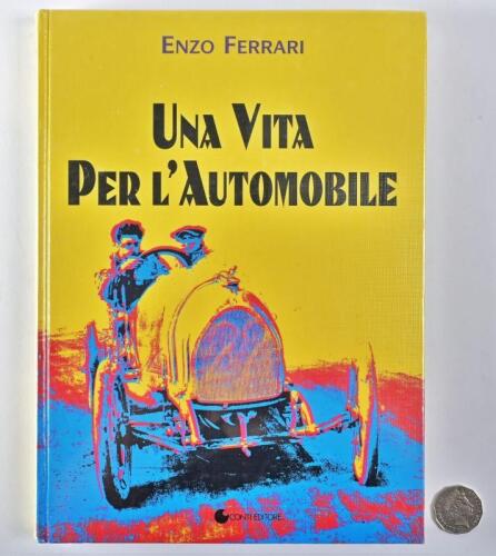 FERRARI: "Una Vita Per L'Automobile" hardcover book by Enzo Ferrari, in original plastic wrap