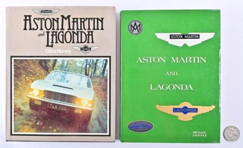 ASTON MARTIN AND LAGONDA: Two hardcover books relating to Aston Martin and Lagonda, including Aston Martin and Lagonda by Chris Harvey and Michael Frostick
