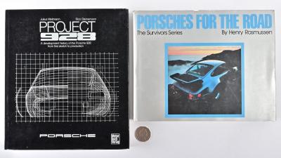 PORSCHE: Two hardcover books relating to Porsche, including "Project 928" by Julius Weitmann and Rico Steinmann