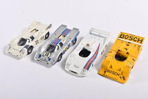 PORSCHE: Four 1:43 scale 1970s Porsche racing car models