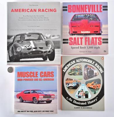 AMERICAN RACE CARS: Four books relating to American Racing Cars including "American Racing" by Tom Burnside