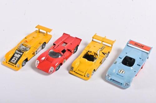 SOLIDO: Four 1:43 scale various circa 1970s racing car models by Solido