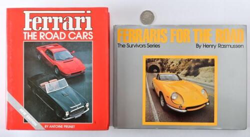 FERRARI: Two hardcover book relating to Ferrari road cars, including "Ferrari, The Road Cars" by Antoine Prunet
