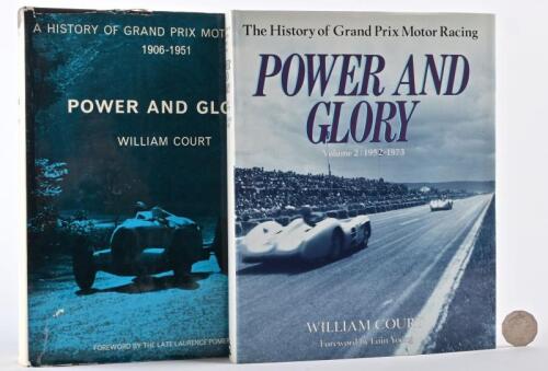 GRAND PRIX: "Power and Glory, The History of Grand Prix Motor Racing" in two volumes 19-06-51 and 1952-72