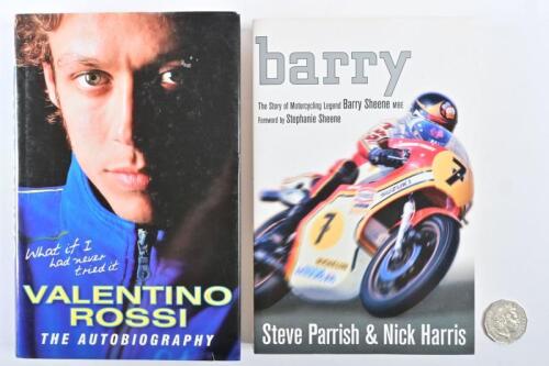 MOTORCYCLING: "Valentino Rossi" hardcover autobiography and "Barry" biography by Steve Parrish and Nick Harris