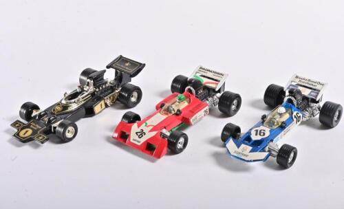 CORGI TOYS: Three 1:36 scale various circa 1970s Formula 1 car models