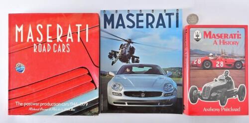 MASERATI: Three book relating to Maserati, including "Maserati: A History" by Anthony Pritchard