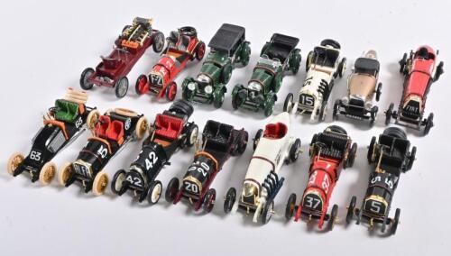 BRUMM: Fourteen 1:43 scale 1900s-1930s Grand Prix racing car models by Brumm