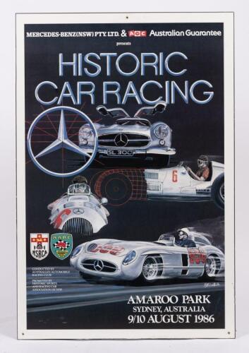 MERCEDES: A original poster from the 1986 Amaroo Park event celebrating Mercedes