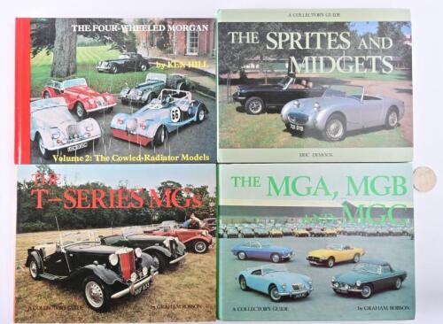 MG/MORGAN: Three hardcover book relating to MG's and one relating to Morgan's published by Motor Racing Publications