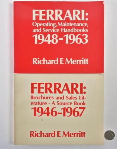 FERRARI: "Ferrari Operating, Maintenance, and Service Handbooks 1948-1963" and "Brochures and Sales Literature - A Source Book 1946-1967" softcover books by Richard F Merritt