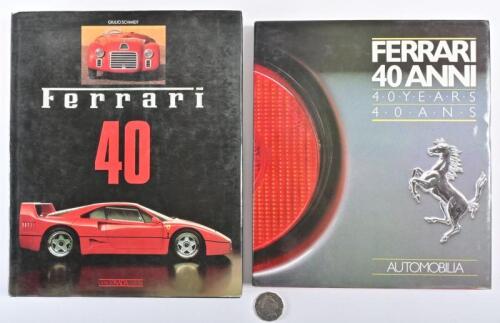 FERRARI: 40 Years of Ferrari, two different versions hardcover books one by Giulio Schmidt and one by Piero Casucci