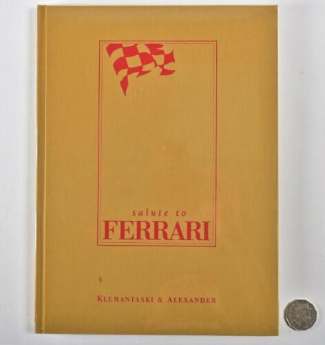 FERRARI: "Salute to Ferrari" hardcover book by Klemantaski and Alexander"