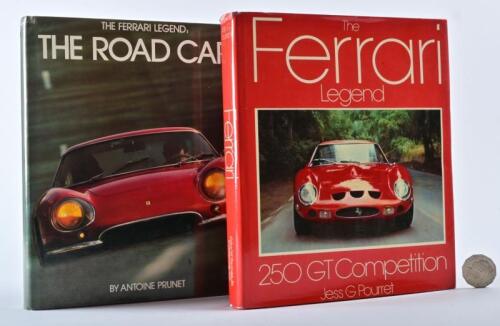 FERRARI: Two hardcover books relating to Ferrari road cars, including " The Ferrari Legend" by Jess G Pourret
