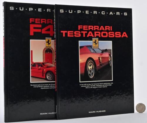 FERRARI: "Ferrari F40" and "Ferrari Testarossa" hardcover books by Mark Hughes