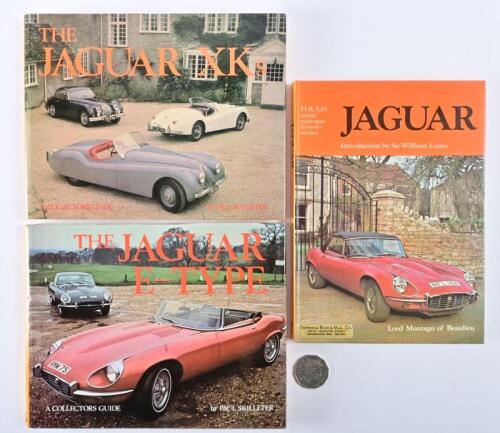 JAGUAR: Three hardback books relating to Jaguar, including "Jaguar" by Lord Montagu of Beaulieu