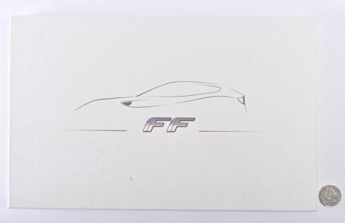 FERRARI: An orthographic rendered drawing of a FF Ferrari and lunch menu from the FF launch in Johannesburg 2012, in presentation box