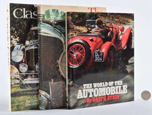 CLASSIC CARS: Three large hardcover books relating to classic cars, including " The Great Cars" by Ralph Stein