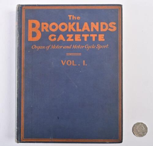 BROOKLANDS: "The Brooklands: Gazette, Vol 1" hardcover book, published 1925-6