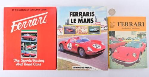 FERRARI: Three hardcover books relating to Ferrari, including "Ferraris at Le Mans" by Dominique Pascal