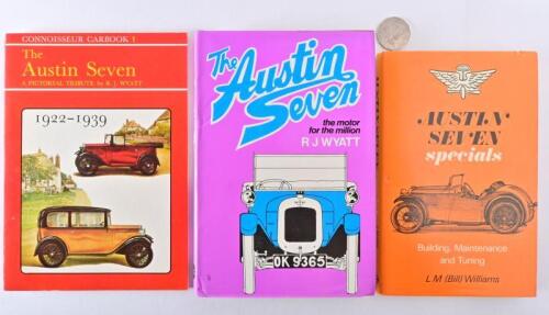 AUSTIN SEVEN: Three books relating to Austin Sevens including "Austin Seven Specials, Building, Maintenance and Tuning" by LM (Bill) Williams