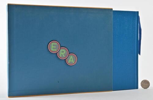 ENGLISH AUTOMOBILE HISTORY: A signed limited edition leather bound hardcover book "ERA- The History of English Racing Automobiles" by David Weguelin, signed by HH Prince Bira, edition 12 of 100, in blue leather slipcover