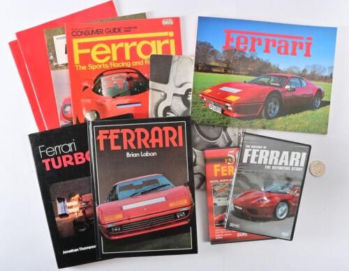 FERRARI: Nine books relating to Ferrari, including "Ferrari Turbo" by Jonathan Thompson