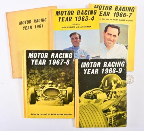 MOTOR RACING YEAR: Five "Motor Racing Year" annuals, 1961, 1963-4, 1966-7, 1967-8, 1968-8