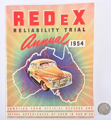 REDEX RELIABILITY TRIAL: An original 1954 review and records for car no. 55 the Peugeot of CJ Arthur