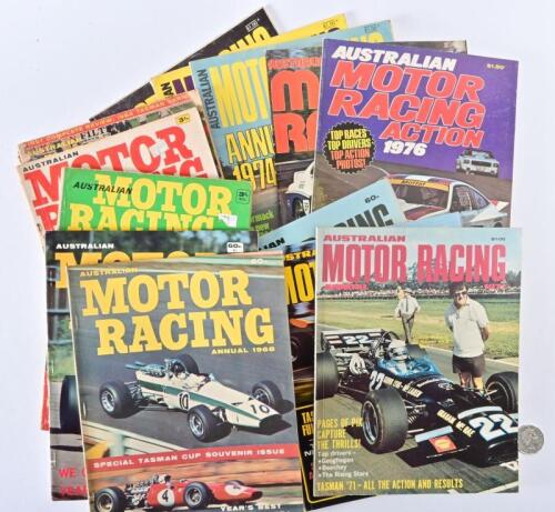 AUSTRALIAN MOTOR RACING ACTION: Thirteen "Australian Motor Racing Action" annuals from 1964 to 1975