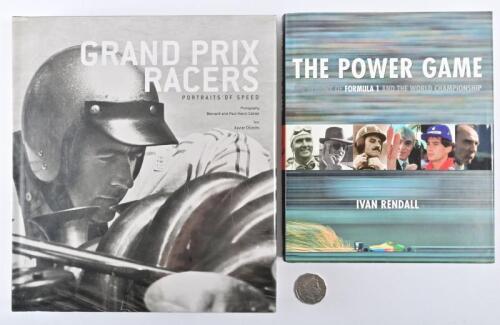 GRAND PRIX: Two hardcover books on the drivers and history of Formula 1 Grand Prix, including "Grand Prix Racers, Portraits of Speed"