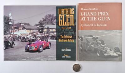 WATKINS GLEN: Two books relating to Watkins Glen, including "Grand Prix at the Glen" by Robert Jackson