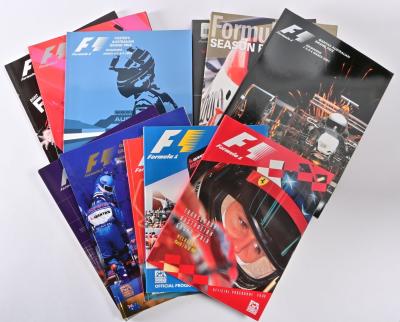 ALBERT PARK: Eleven Souvenir programs from the Australian Grand Prix at Albert Park, years 1996-2004 inclusive and 2006