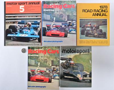 MOTORSPORT: Five motorsport and racing reference books, including "The Concise Dictionary of Motorsport" by George Bishop