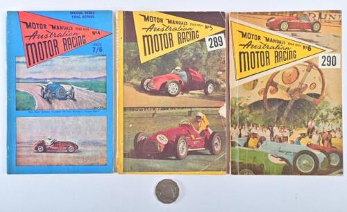 AUSTRALIAN MOTOR RACING: Three "Motor Manual" Australian Motor Racing yearbooks, books 4 (1954), 5 (1955) and 6 (1956)