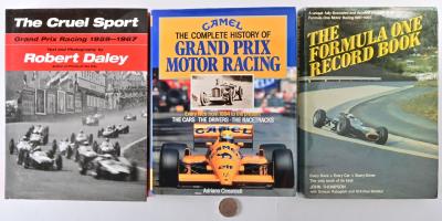 GRAND PRIX: Three hardback books relating Formula one history, including "The Complete History of the Grand Prix Motor Racing" by Adriano Cimarosti