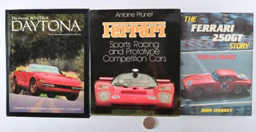 FERRARI: Three hardcover books relating to Ferrari, including "The Ferrari 250GT Story" by John Starkey