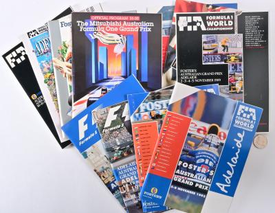 ADELAIDE GRAND PRIX: Eleven Souvenir programs from the Australian Grand Prix in Adelaide, years 1985-1995 inclusive