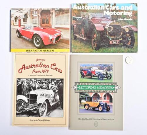AUSTRALIAN MOTORING: Four publication relating Australian cars and motoring, including "Australian Cars from 1879" by Terry and Matt Gilltrap