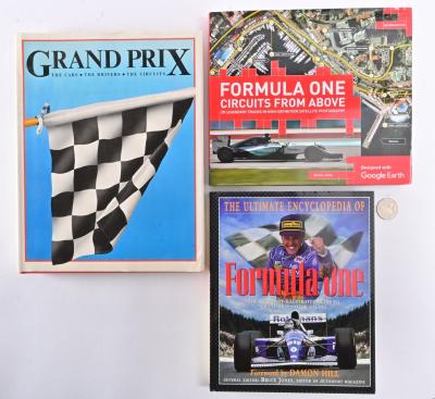 FORMULA ONE: Three Formula One hardback reference books, including "The Ultimate Encyclopedia of Formula One"