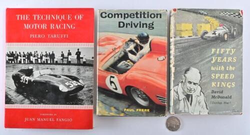 1950s RACING: Three hardcover books about racing in the 1950s, including "Fifty Years with the Speed Kings" by David McDonald
