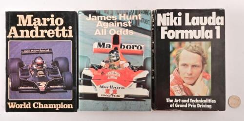 RACING DRIVERS: Three hardcover books about racing drivers, including "Niki Lauda Formula 1"