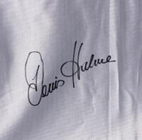 GRAND PRIX: A officially licensed large "Australian Formula 1 Grand Prix Adelaide 1990" flag hand signed by Stewart, Hulme, Fangio, Moss and Brabham, reading; "The 500th World Championship Grand Prix", made by "The flag centre of Australia", 95cm high x 1 - 3
